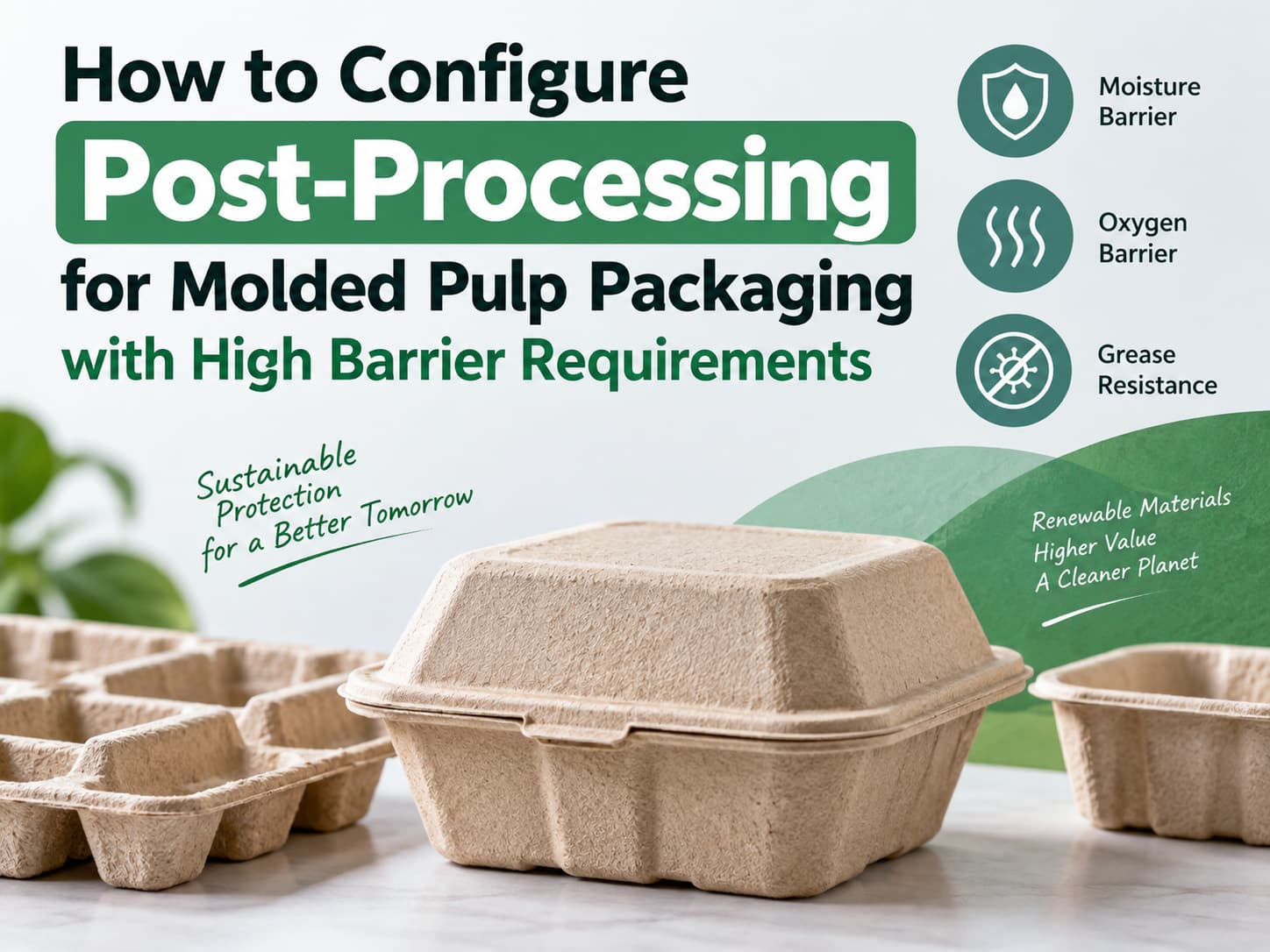 How to Configure Post-Processing for Molded Pulp Packaging with High Barrier Requirements