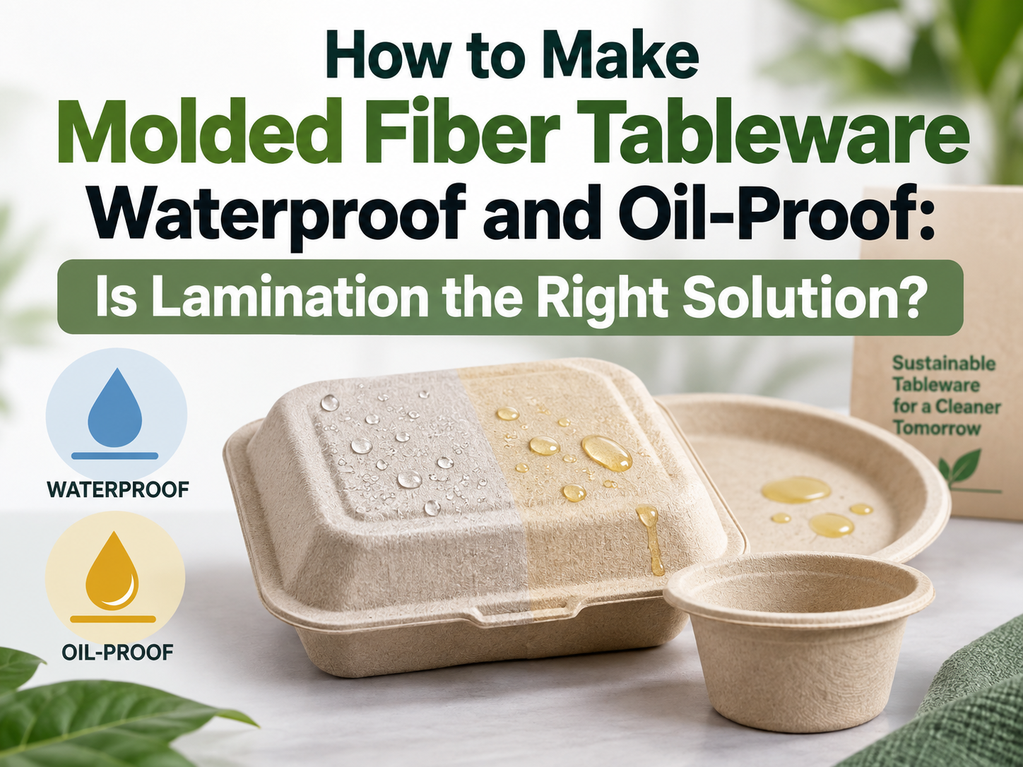 How to Make Molded Fiber Tableware Waterproof and Oil-Proof