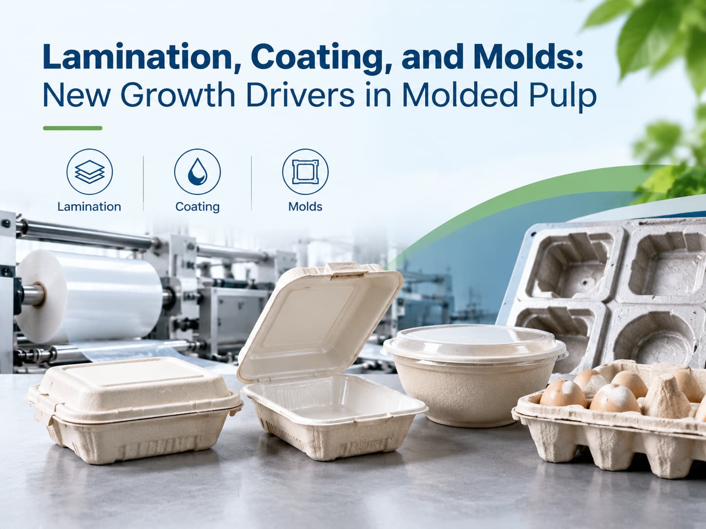 Lamination, Coating, and Molds New Growth Drivers in Molded Pulp