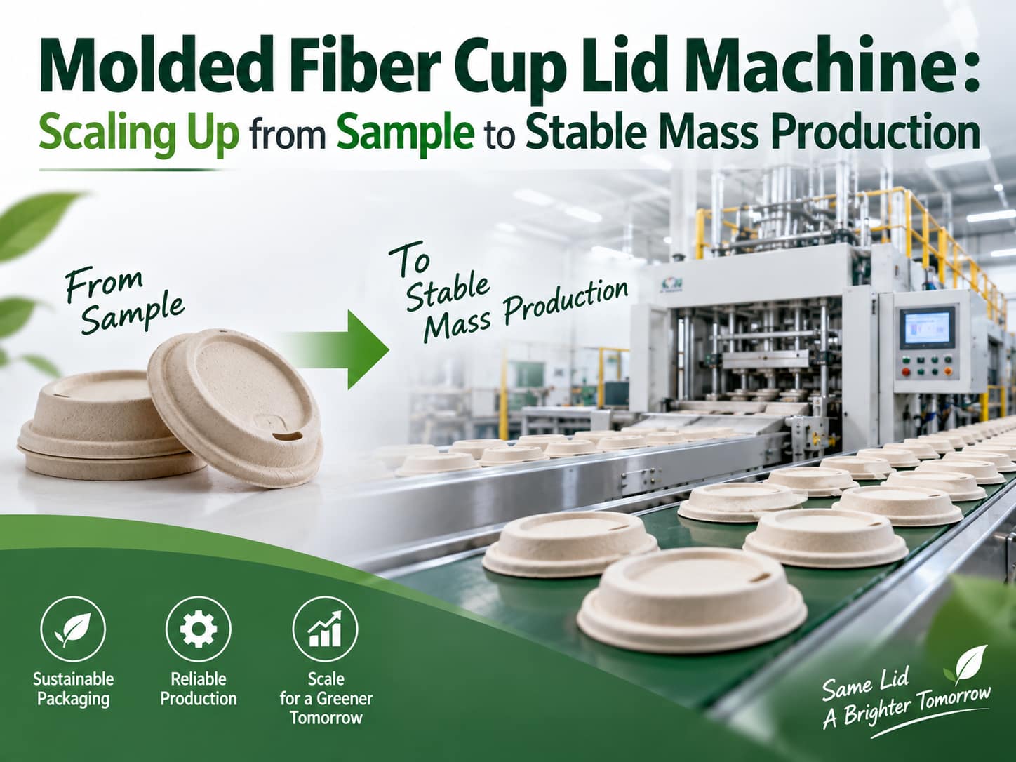 Molded Fiber Cup Lid Machine Scaling Up from Sample to Stable Mass Production