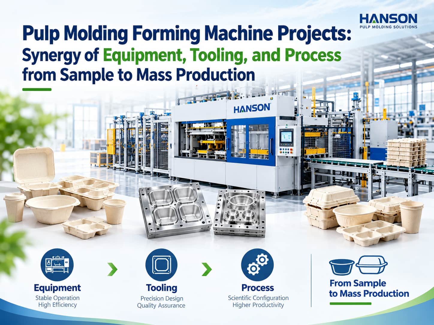 Pulp Molding Forming Machine Projects Synergy of Equipment, Tooling, and Process from Sample to Mass Production