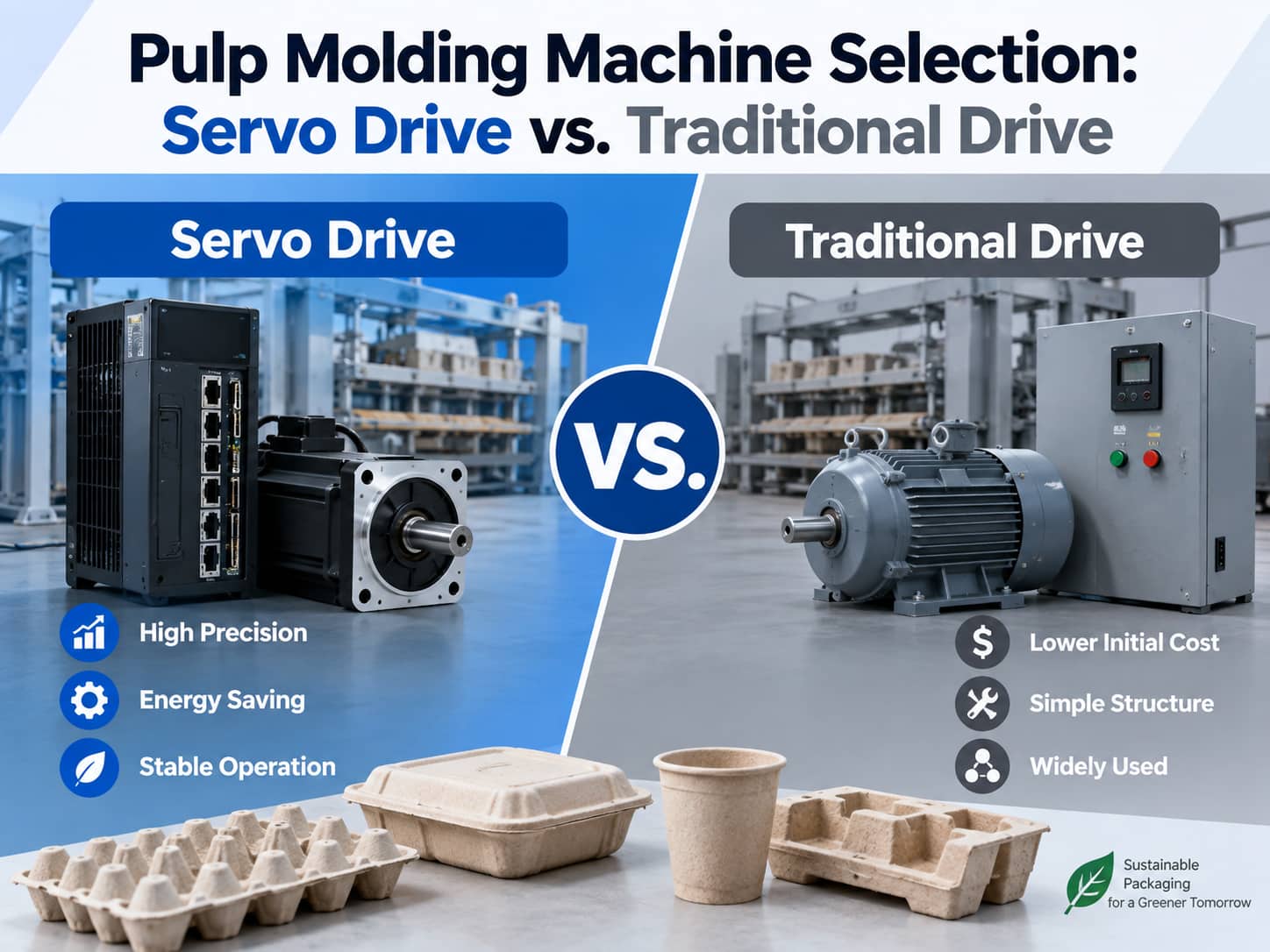 Pulp Molding Machine Selection Servo Drive vs